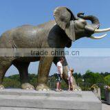 Large Outdoor Copper Sculptures Metal Craft Life Size Elephant Statues