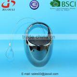 BSCI Audit Factory Handle Shape Chrome Plated Ceramic Hanging Basket or Freestanding Decorative Ceramic Flower Planter thumbnail-2