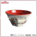 Food Grade Heavy Quality Two Tone Little Kitchen Print Unbreakable Kids Melamine Bowl, Plastic Pigeon Nest Bowl thumbnail-3