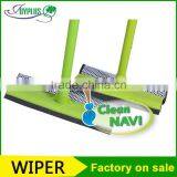 Long Handle Window Cleaner Head With Cleaning Mesh Sponge and Rubber Wiper
