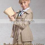 girls woven cotton dress and coat set wear for autumn and spring