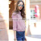 2016 High Quality Cuatomized Fashionable Stripe Women Shirt thumbnail-3