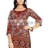 Designer Canvas Crepe Styles Kurtis/jeans Kurti Tops/latest Kurti Designs/ thumbnail-4