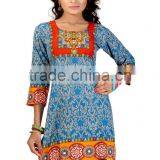 Canvas Crepe Printed Styles Kurtis/jeans Kurti Tops thumbnail-3
