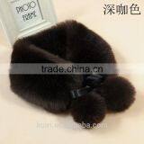 New Womens Stylish Lovely Faux Fur Scarf Scarves Neck Warmer Wraps Collar With Strips Shawl Wholesale Price thumbnail-1