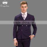 Daynoliao 2016 Double Breasted Vertical Stripe T/R Material Hot Sale Offical Men's Suits