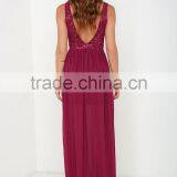 Make Way for Wonderful Berry Red Lace Maxi Dress thumbnail-4