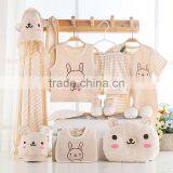 Wholesale Organic Cotton Newborn Baby Girl Boy Clothes Clothing Gift Sets Romper Pants thumbnail-1