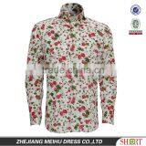 Men 3 Button Collar Dress Shirts Fancy Man Shirt Flowers thumbnail-1