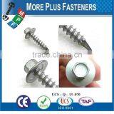 Made In Taiwan Diameter M3 to M12 Length 25mm to 300mm Hex Head Slot Recess Wafer Head Phil Recess Indent Self Drilling Screws thumbnail-2