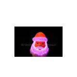 Mini Santa Claus Shaped PVC Color Change LED Flashing Keychain for Promotional Gifts