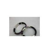 ODM Customed Debossed Silicone Power Bracelet / Silicone Wristband With Metal Clasp thumbnail-1