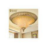 Glass Wrought Iron Ceiling Chandelier / Resin Ceiling Lighting Fixture