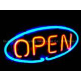 T169 OPEN SIGN handicrafted real glass tube neon signs for store display and advertising.