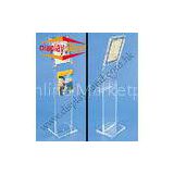Clear Acrylic Display Stand With Sign Holder & Adjustable Literature Holder