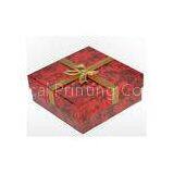 Jewelry Luxury Ribbon Recycled Cardboard Gift Boxes , Fancy Paper Box thumbnail-1