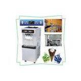 Full Stainless Steel Soft Serve Yogurt Machine With 3 Flavors, Automatic Ice Cream Machine For Super