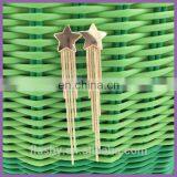 Custom Star Gold Stud Earrings for Women Latest Design Long Tassel Earring thumbnail-1