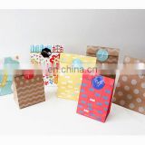 Customized fancy simple Kraft Paper Shopping Bag for gifts and promotion