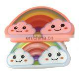 Moon Rainbow Shape Large Cosmetic Purse Bag Women Clutch Pouch Candy Color Silicone Zipper Key Wallets thumbnail-3