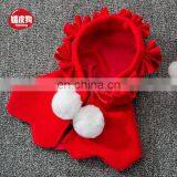 Pet Dog Cat Christmas Clothes Cloak Hoodwinked Woolen Overcoat With Fuzzy Ball for Pomeranian thumbnail-3