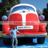 Big attractive inflatable car with logo printing for advertising in sell