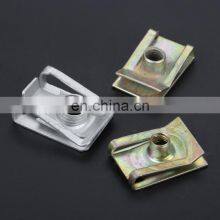 100Pcs Car Screw Base U-Type Mount Fastener Clips Motor Fender Bumper Protection Metal Clip thumbnail-3