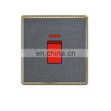 Type 86 UK/EU Standard 45A High Power Wall Push Button Light Switch Acrylic Panel Switches Electrical Metal Brushed Frame