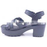 Fashionable Ladies High Heel Cheap Price Fancy Anti-slip Sandals With Double Buckles thumbnail-4