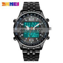 2018 Hot Skmei AD1032 Stainless Steel LED Digital and Quartz Men Wristwatch Top Brand China Supplier Watch thumbnail-1