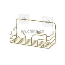 Shower Caddy Shelf With Adhesives Wall Mounted Rustproof Bathroom Organizer Basket No Drilling Storage Rack thumbnail-4