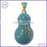 Metal Russian Matryoska Doll Pendant Charm Necklace thumbnail-2