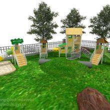 Factory-integrated Design Non-standard Large Stainless Steel Slide, Outdoor Scenic Area and Community Children's Playground Equipment, Climbing Net, Non-powered Facilities, Customized thumbnail-2