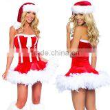 New Arriving HOT Sexy Charming Velvet Warm Christmas Party Costume for Women thumbnail-6