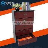 Custom-defined Livingroom Nightstand Elegant Cinese Red Steel Drawer Cabinet Half Height Storage Cabinet thumbnail-1