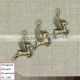 DIY Zinc Alloy Angel Wings Flying Horse Pendant thumbnail-3