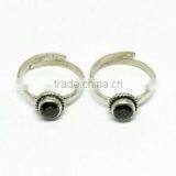 Path Of Life !! Green CZ 925 Sterling Silver Toe Rings, Unique Silver Jewelry, Gemstone Toe Rings thumbnail-2