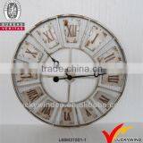 Hot Selling Shabby Chic French Style Home Decoration Round Metal Gift Clock