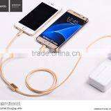HOCO X2 Knitted Charging Cable for Apple/Android Mobile Phone Micro USB 2in1metal Weave Sync Data Cable for Apple/Android Phone thumbnail-5