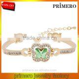 Austria Crystal Rhinestone Gold Charm Bracelets Elegant Butterfly Bangle For Women thumbnail-1