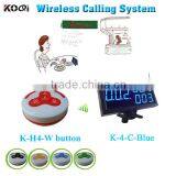 electronic number calling system with led display receiver and 100% waterproof call button