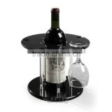 GH-RZ243 Professional design black acrylic wine display rack,high quality acrylic wine display rack