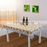PVC lace tablecloth with flannel backing