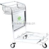 Trade Assurance Lightweight Wheeled Baggage for Airport JS-TAT04, Wheeled Carry on Luggage Cart, Airport Baggage Trolley thumbnail-3