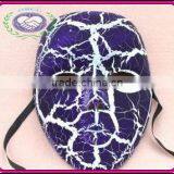 Wholesale Mardi Gras Full Face Crack Mask in Black Blue Red thumbnail-1
