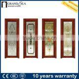 Waterproof Frosted Custom Swing Aluminium Glass Bathroom Door Wooden Corlor for Villa Quality Choice thumbnail-5