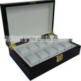 10 Slots High Glossy Wooden Watch Storage Box Wtih Button Lock