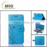 Wallet Design Cell Phone Flip Cover Case for LG G3/ G3 Mini With Flower Pattern and Card Slots Mobile Phone for LG LEON/ F60