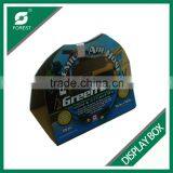 CUSTOM PRINT C FLIUTE CORRUGATED DISPLAY CARTONS PAPERBOARD FLAT SHIPPING CARRIERS WITH HANDLES thumbnail-4