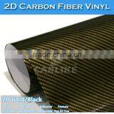 High Quality Glossy Black 2D Carbon Fiber Vinyl Wrap Car Body Sticker thumbnail-2